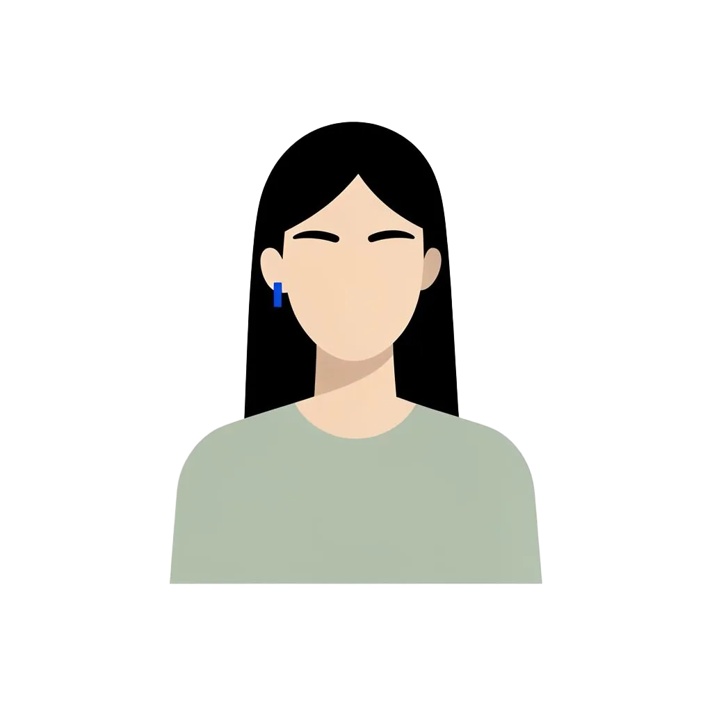 Illustrated portrait of Ada, founder of Bloomé Skincare